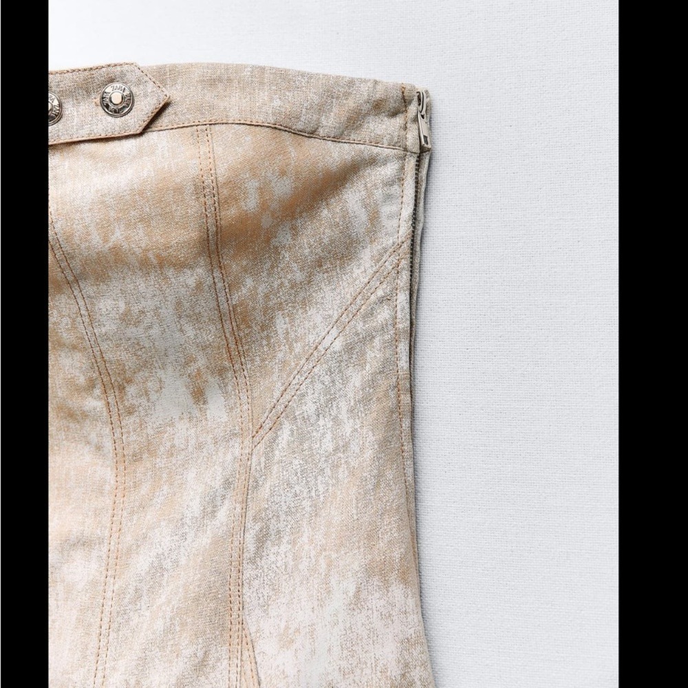 ZARA PRINTED LINEN BLEND JUMPSUIT - SIZE S - BRAND NEW WITH TAG - Picture 14 of 15